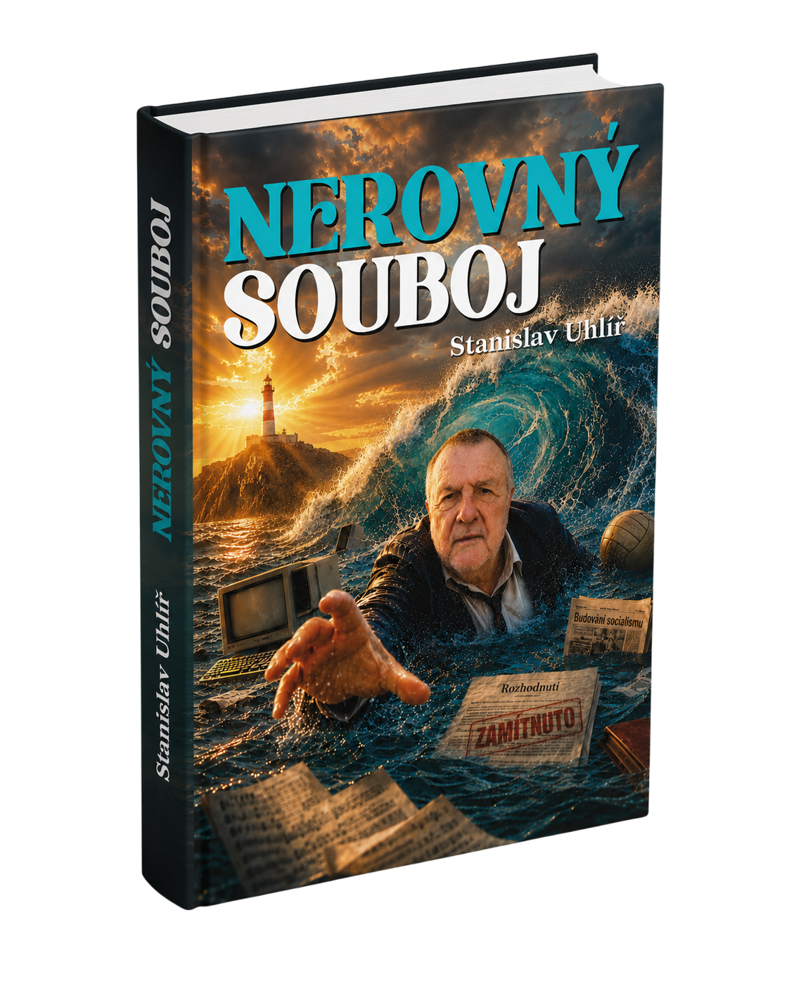 3D mockup knihy Nerovný souboj