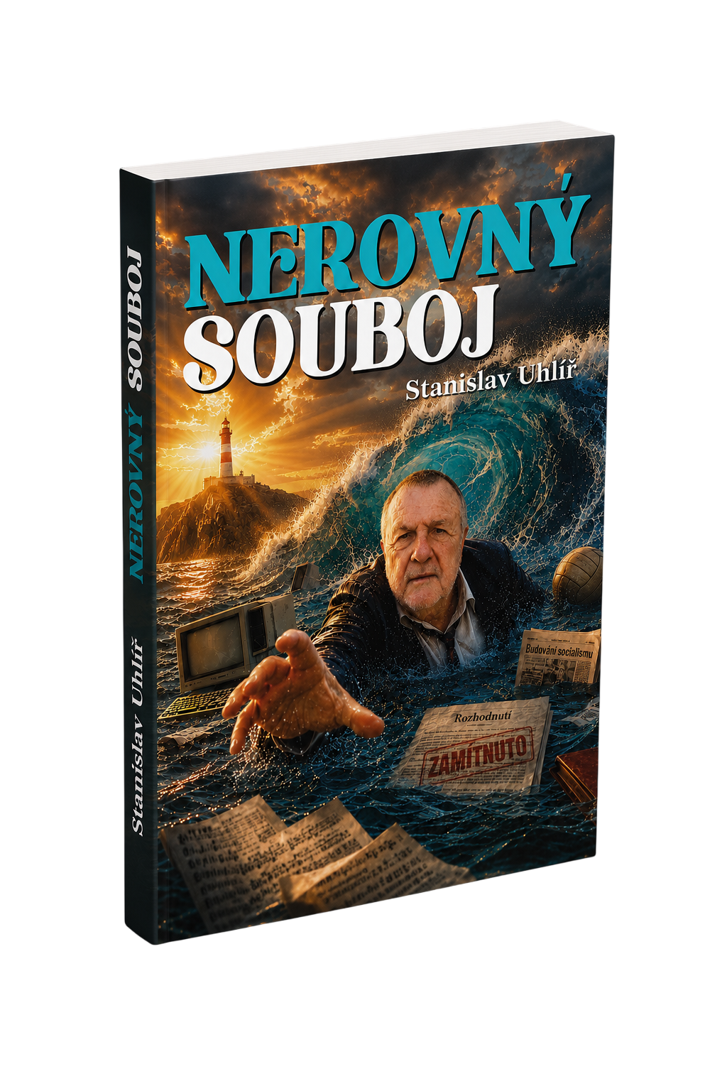 3D mockup knihy Nerovný souboj
